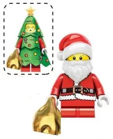 Christmas Blocks Toys Santa Claus Reindeer Action Figures Building Bricks Toy Gift