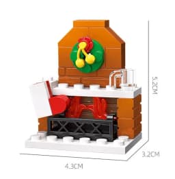 Christmas Blocks Toys Santa Claus Reindeer Action Figures Building Bricks Toy Gift
