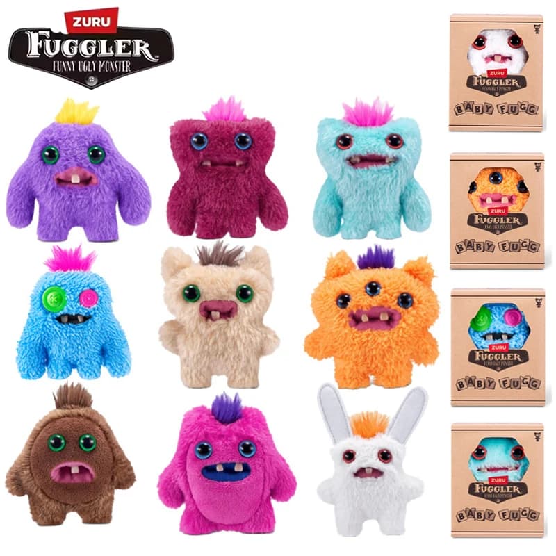 Original Fuggler Baby Fuggs Series 4 Plush Keychain Funny Ugly Monster Stuffed Doll Desk Decoration Kid Holiday Gift 11CM