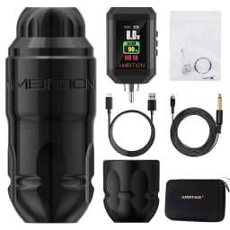 Ambition Lutin Stroke 4.0+3.5mm Straight Rod Rotaty Tattoo Machine Tattoo Pen Brushless Motor Match 2200mAh RCA Wireless Battery