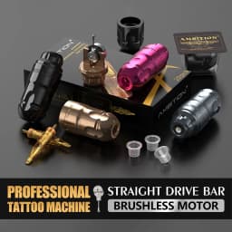 Ambition Lutin Stroke 4.0+3.5mm Straight Rod Rotaty Tattoo Machine Tattoo Pen Brushless Motor Match 2200mAh RCA Wireless Battery