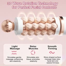 New 3D Wave Roller Rotation Massager Luxury Facial Lifting and Massage Stick Beauty Wand Facial Shaping Lifting Skin Tightening
