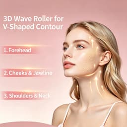 New 3D Wave Roller Rotation Massager Luxury Facial Lifting and Massage Stick Beauty Wand Facial Shaping Lifting Skin Tightening