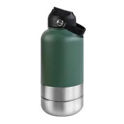 OKKPETS 32Oz Portable 3 in 1 Pet Water Bottle Stainless Steel Pet Feeder Travel Outdoor 34Oz Multifunc Pet Bowl Dog Food Cup