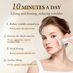 ANLAN Dual Polar Neck Beauty Device with 24K Gold Anti-aging Remove Double Chin Facial Lifting 5 Color LED Warm Facial Massager