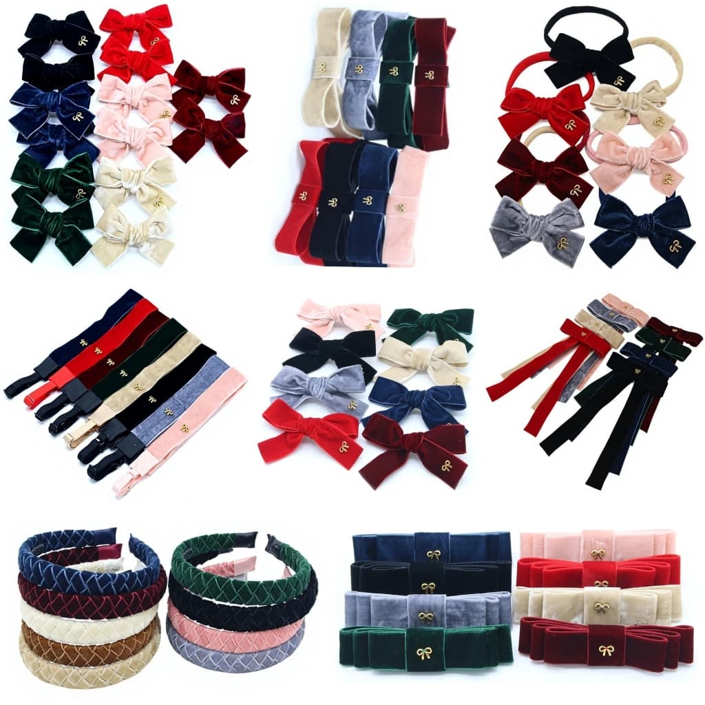 New winter velvett bow elegant headband fashion hairband hair accessories clip OEM