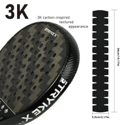 AMASPORT 3K Carbon Fiber Racket Frame Protector Edge Grip Racket Accessory Racket Protector Easy to Replace ,Multi-Piece pack