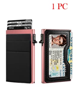 Men's Minimalist Wallet Slim Rfid Credit Card Holder Men Women Metal Wallets Automatic Pop Up Case Bank ID Cardholer Billetera