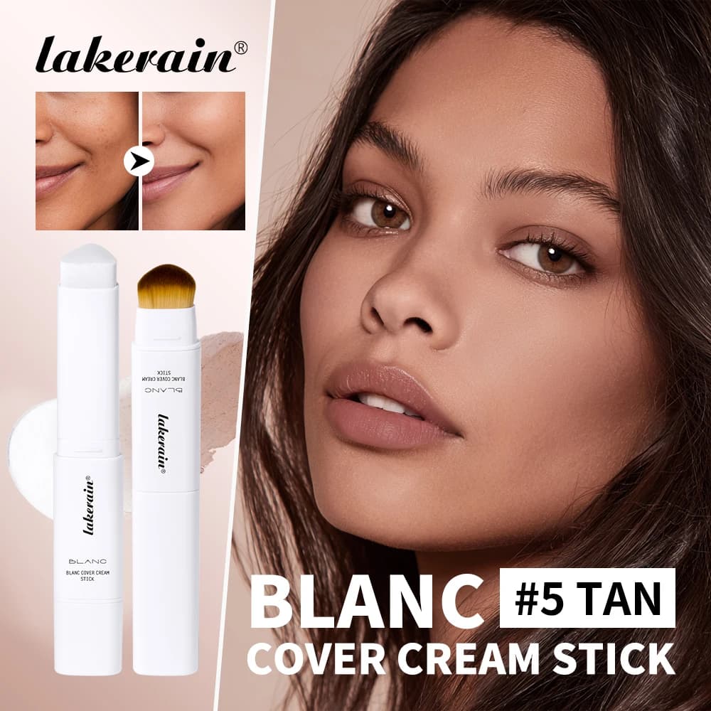 Color Changing Foundation Stick V-Shape Design Blanc Cover Cream Stick High Coverage Even Skin Tint Foundations Base Makeup