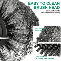 Electric BBQ Cleaner Brush Wireless Stainless Steel Rotary Grill Brush for Outdoor Grill Steam BBQ Cleaning Brush Accessoires