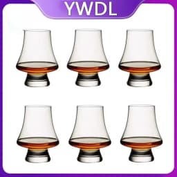 YWDL 2/4/6pcs Glass Whiskey Cup Set of 250ml Clear Lead Free Drinking Glasses Scotch Liquor Barware Beer Spirits Wine Glasse