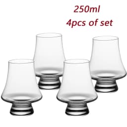 YWDL 2/4/6pcs Glass Whiskey Cup Set of 250ml Clear Lead Free Drinking Glasses Scotch Liquor Barware Beer Spirits Wine Glasse