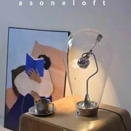 Italian Luxury Glass Desk Lamp Creative Designer Office Desk  Bedroom Bedside Touch Dimming Reading Lamp