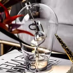 Italian Luxury Glass Desk Lamp Creative Designer Office Desk  Bedroom Bedside Touch Dimming Reading Lamp