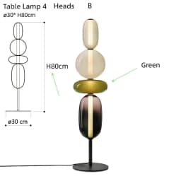 Nordic Denmark Colored Glass Lollipop Glass Desk Lamp Living Room Bedhead Study Room LED Home Decoration