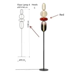 Nordic Denmark Colored Glass Lollipop Glass Desk Lamp Living Room Bedhead Study Room LED Home Decoration