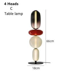 Nordic Denmark Colored Glass Lollipop Glass Desk Lamp Living Room Bedhead Study Room LED Home Decoration