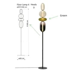 Nordic Denmark Colored Glass Lollipop Glass Desk Lamp Living Room Bedhead Study Room LED Home Decoration