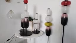 Nordic Denmark Colored Glass Lollipop Glass Desk Lamp Living Room Bedhead Study Room LED Home Decoration