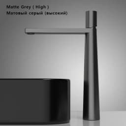 Modern Basin Faucet Brushed Gold Brass Bathroom Mixer Faucet Grey Washbasin Faucet Single Handle Single Hole Wash Sink Water Tap