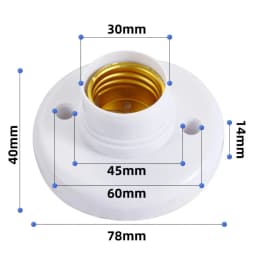 E27 Screw Cap Socket White Ceiling Light Lamp Bulb Fixing Base Stand Light Bulb Holder Lamp Socket For Home 6a