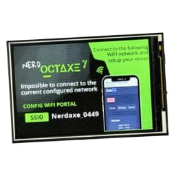NerdOCTAXE 3.5 Inch IPS Display With Protective Case Plug Play Monitor For BitNerd++ NerdQaxe Bitcoin Mining Machine