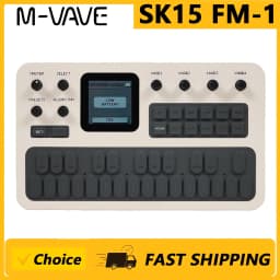 M-VAVE(SK15)FM-1 Synthesizer, Portable Handheld Sound Source, 128 Presets, Built-in Speaker, Battery Powered