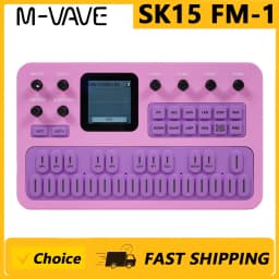M-VAVE(SK15)FM-1 Synthesizer, Portable Handheld Sound Source, 128 Presets, Built-in Speaker, Battery Powered