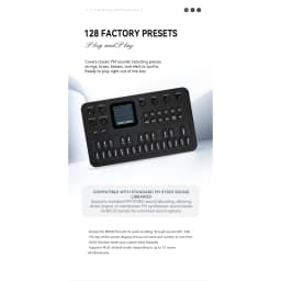 M-VAVE(SK15)FM-1 Synthesizer, Portable Handheld Sound Source, 128 Presets, Built-in Speaker, Battery Powered