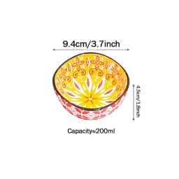 3/6PCS Bohemian Ceramic Sauce Bowls - Small Dishes for Home Cooking, Sushi, BBQ,Snacks | Dishwasher/Microwave Safe for Home