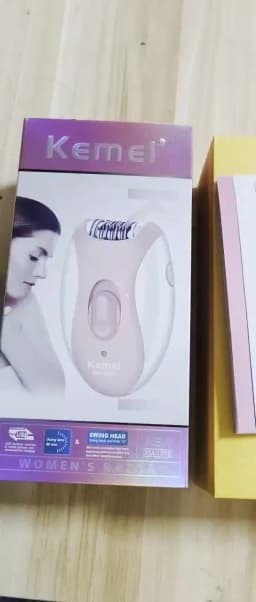 Kemei Women Epilator Electric Hair Removal Facial Body Lady Bikini Legs Arms Armpit Hair Remover Underarms Rechargeable