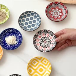 6/10 Pieces of Ceramic Condiment Dishes, Bohemian Plates, Sauce Dishes, Household Soy Sauce Vinegar Spice Dishes, Suitable for Home Kitchens, Restaurants, Sushi Bars, Parties, Hot Pot, Picnics, Camping, Barbecues, Cold