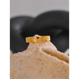 Yhpup Minimalist Stainless Steel Sun Round Finger Ring Individualistic Chic Water Resistant Jewelry Accessories