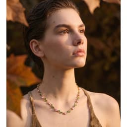 Yhpup Stainless Steel Cubic Zirconia Flower Chain Necklace Popular Temperament Charm Chic Jewelry Tarnish Resistant