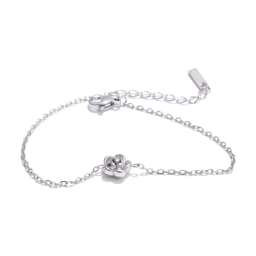 Yhpup Chic Stainless Steel Rose Flower Chain Necklace Bracelet Earrings Set Gold & Platinum PVD Waterproof Plated Daily Jewelry