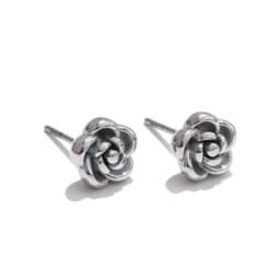 Yhpup Chic Stainless Steel Rose Flower Chain Necklace Bracelet Earrings Set Gold & Platinum PVD Waterproof Plated Daily Jewelry