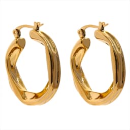 Yhpup 316l Stainless Steel Round Hollow Hoop Earrings Rust Proof Minimalist Metal Attractive Trendy Jewelry Bijoux Women Gift