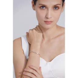 Yhpup Waterproof Fashion White Green Cubic Zirconia Stainless Steel Gorgeous Necklace Bracelet Elegant Charm Jewelry Sets Women