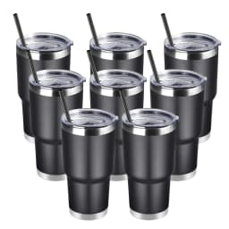 1 30oz Car Cup, Thermos Cup with Sealed Sliding Lid, Coffee Cup, Office Cup, Gift Cup, Cold-Keeping Cup, Snowman Cup, Powder Coa