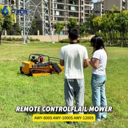Customized CE EPA Certified Remote Control Grass Cutting Crushing Robot Flail Lawn Mower Self-Propelled for Orchard Farm Lawn