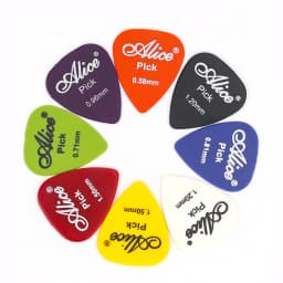 50 Pieces Guitar Picks 0.58/0.71/0.81/0.96/1.2/1.5mm 6 Thickness Plectrum ABS Premium for Acoustic Electric Guitar Bass Ukulele