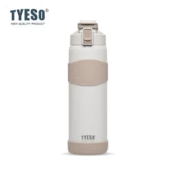 TYESO Vacuum Insulated Bottle 304 Stainless Steel Portable Sports Water Bottle with Straw for Travel Cycling& Outdoor Activities