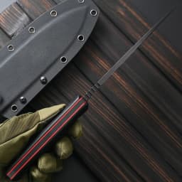 Sitivien ST43 Fixed Blade Knife ,VG10 Black Stonewashed Steel Blade G10 Handle Full Tang for Outdoor Camping Working Survival