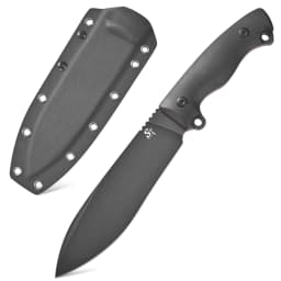 Sitivien ST43 Fixed Blade Knife ,VG10 Black Stonewashed Steel Blade G10 Handle Full Tang for Outdoor Camping Working Survival