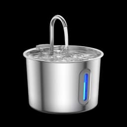 Stainless Steel Cat & Dog Water Fountain 2.2L Ultra Quiet USB Powered Automatic Pet Drinking Fountain Durable for Indoor Pets