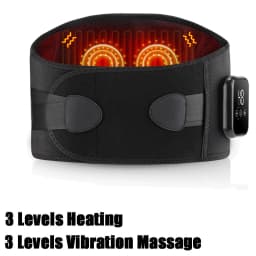 Infrared Heating Waist Massager Electric Belt Vibration USB Charge Red Light Hot Compress Lumbar Back Support Brace Relaxation