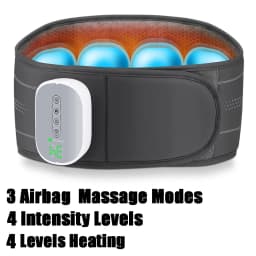 Infrared Heating Waist Massager Electric Belt Vibration USB Charge Red Light Hot Compress Lumbar Back Support Brace Relaxation