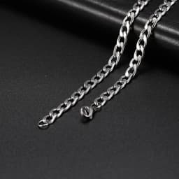 My Shape 3mm-10mm Cuban Chain Stainless Steel Necklaces for Men Male Chains Figaro Box Chain Choker Punk Jewelry 45cm 50cm 60cm