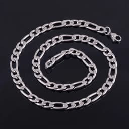 3-11.5mm Men's Stainless Steel Link Figaro Chain Necklace for Women Punk Boy Silver Color Choker Metal Jewelry Accessories Gift