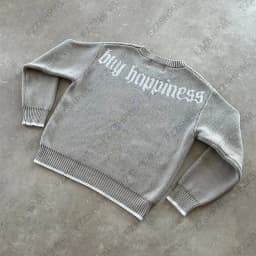 Punk High street Y2k Knitted sweater Subculture Hip Hop Aesthetics Graphic Print Unique Pullover Rock Goth Oversized Knitt Top
